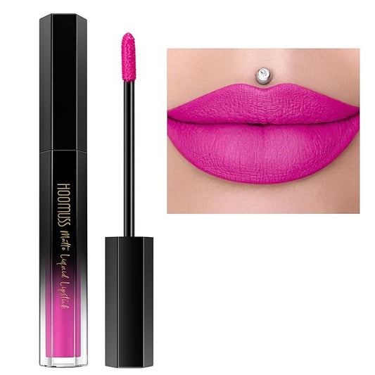 Hot Pink Lipstick Long Lasting, Matte Liquid Lipsticks for Women Non Transfer Smudgeproof Smooth and Easy to Appy Cruelty Free Lip Color, M40 Hot Pink