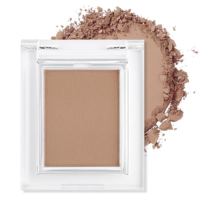 Erinde Single Matte Eyeshadow Palette, Velvet Eye Shadow Compact Powder Natural Makeup, Long-Lasting Eye Makeup, Ultra-Blendable, Pigmented Color, Vegan Formula, H13 Sandstone