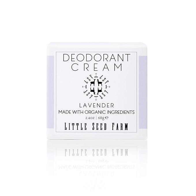 Little Seed Farm All Natural Deodorant Cream - Lavender - Aluminum Free Deodorant for Women or Men, Net Wt. 2.4oz | 68g