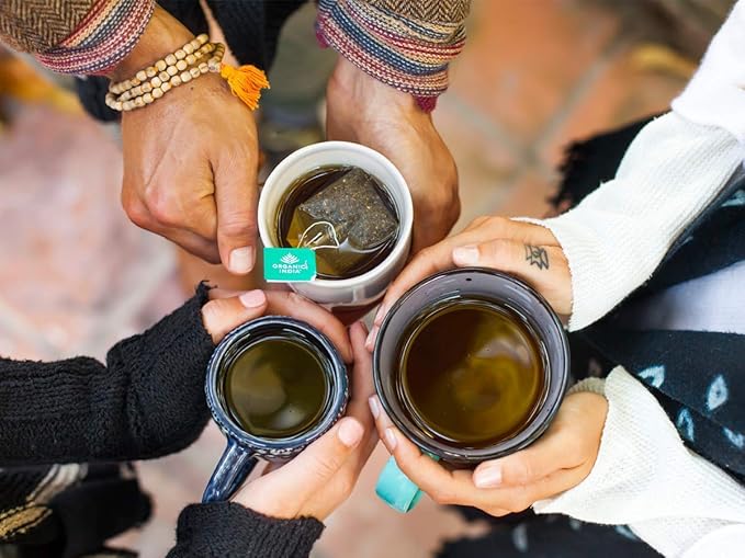 Organic India Iced Tulsi Tea Bags Variety Pack - Assorted Tea, Holy Basil, Hibiscus, Lemon Ginger, Sweet Rose - Adaptogen, Vegan, USDA Certified Organic, Non-GMO - 18 Infusion Bags per Box (Pack of 3)