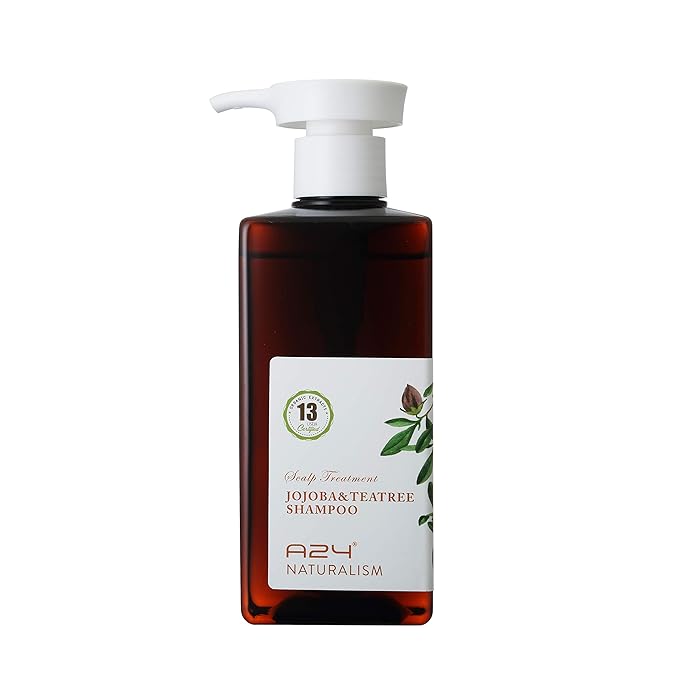 A24 Organic Jojoba & Tea tree Shampoo | Cold Pressed Aloe Vera Juice Shampoo, No Water Added | All Hair Type | Red Scalp Control | Natural Surfactants