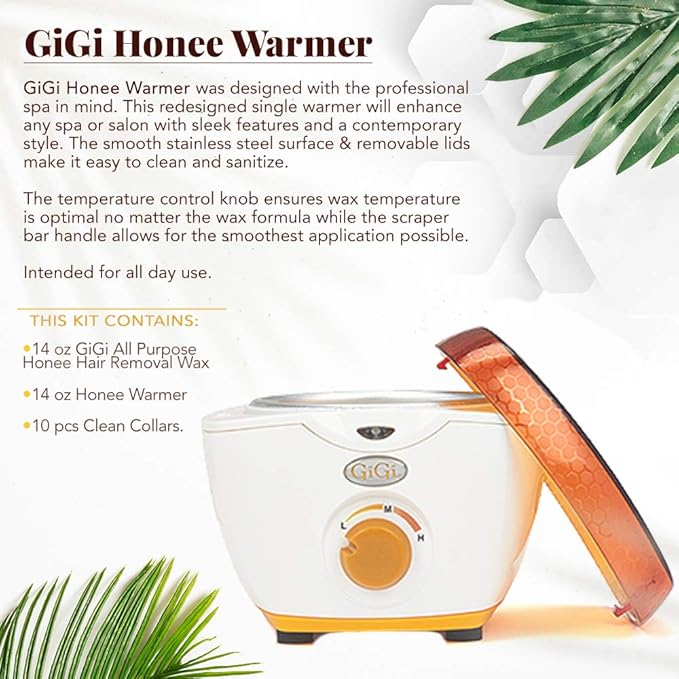 GiGi Hair Removal Wax Warmer, with All Purpose Honee, for 14 oz Wax Cans