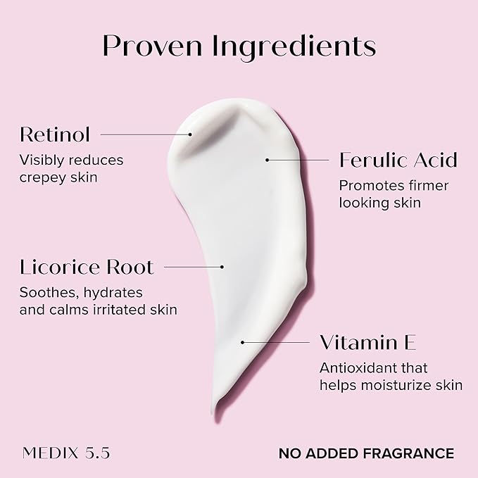 MEDIX Retinol Body Lotion + 20% Vitamin F Serum Booster Moisturizer 2PC Skin Care Set | Crepey Skin Care Treatment | Retinol Body Cream Targets Appearance Of Sagging Crepe Skin & Wrinkles, 2PC Set