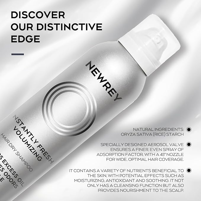 Dry Shampoo Spray for Women & Men - Freshens hair, Residue-Free, Volumizing Formula with Rice Starch - Absorbs Oil, Eliminates Odors - 5.07 oz-fresh