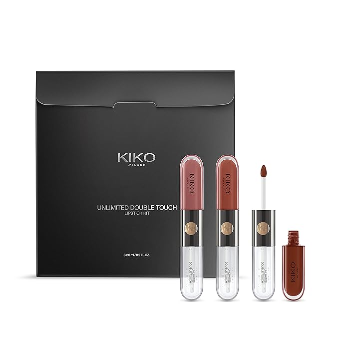 KIKO Milano Unlimited Double Touch Lipstick Kit | 3 Liquid Lipsticks