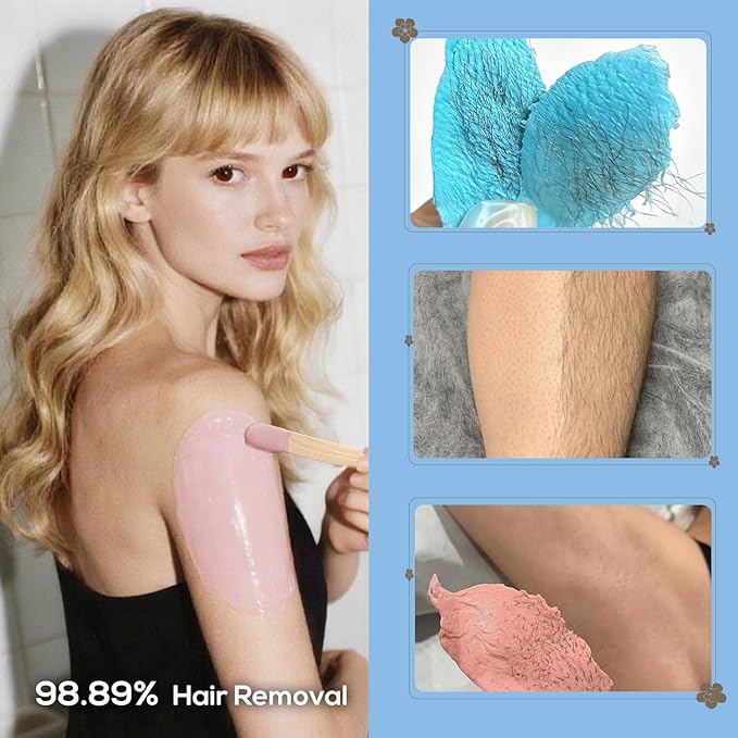 2.5lb Wax Beads, Hard Wax Beads with Coarse Hair Formula -Wax Beads for Hair Removal Sensitive Skin Women, Idea for Full Body, Legs, Face,Bikini and Brazilian (Chamomile)