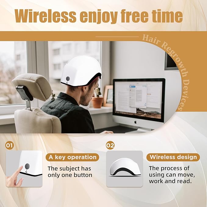 Red Light Therapy for Hair Growth Device - FDA Cleared Hair Loss Treatment - Laser Cap for Hair Regrowth - Hair Thinning & Alopecia Treatment for Men & Women