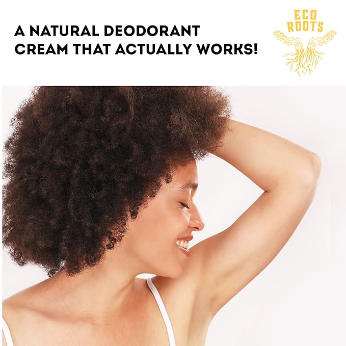 ECO ROOTS Natural Deodorant for Women & Men | Organic Deodorant Cream Non Aluminum | Baking Soda Free Healthy Deoderant for Body & Private Parts | All Vegan Pit Paste Zero Sweat | Citrus Scent