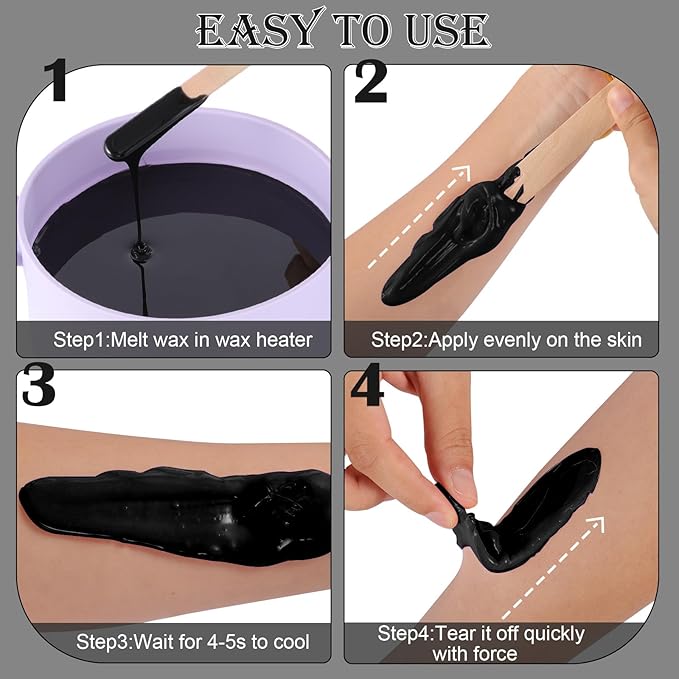 Smooth Hard Wax Beads Bulk - Professional Hair Removal Wax Kit for Coarse Hair & Sensitive Skin - Low Temperature, Painless Brazilian, Bikini, Face, Body Home Use (5lbs, Natural Pearl)