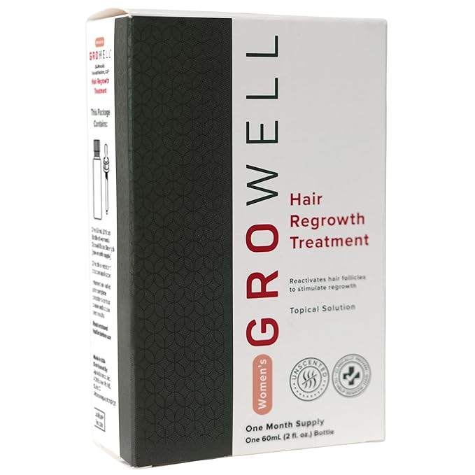 Hair Regrowth Topical for Women - Clinically-proven to reverse hair thinning and loss –2% Minoxidil Formula – Stimulates new growth – scalp focused application