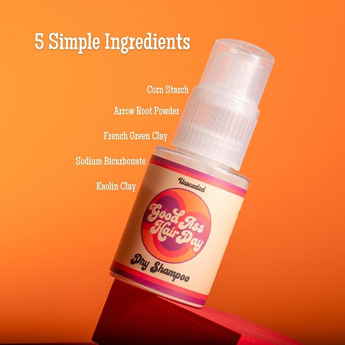 Good A- Hair Day Dry Shampoo Powder – Non-Aerosol, Talc-Free, All-Natural – Absorbs Oil, Refreshes Hair Between Washes, Handmade in USA, Unscented