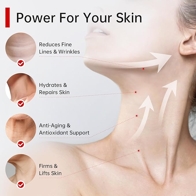 Neck Firming Cream with Retinol, Collagen & Hyaluronic Acid, Instant Lift & Tightening, Anti-Aging & Wrinkle Cream for Women & Man, Hydrating and Nourishing Tighten and Lift Neck Cream - 1.69Fl Oz