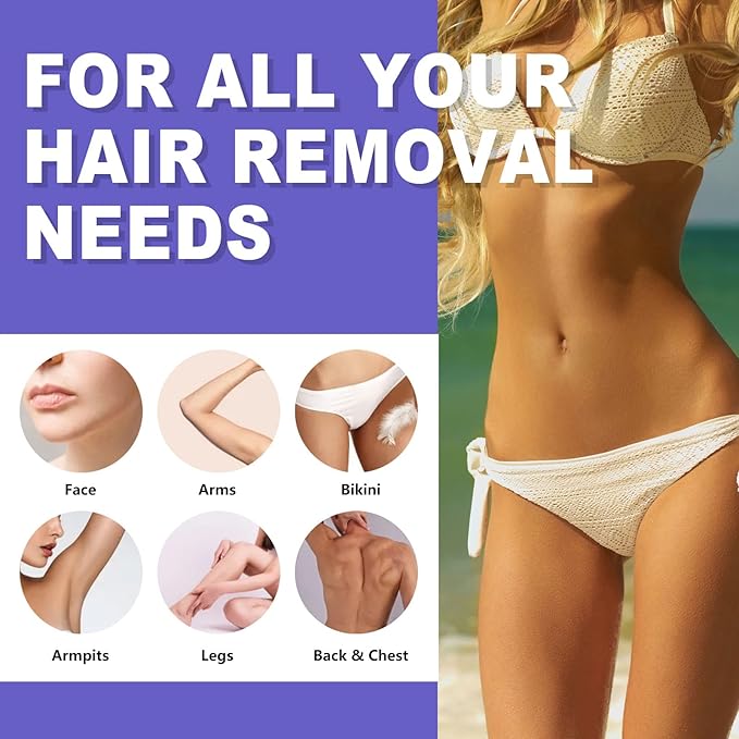 5lb Wax Beads for Hair Removal Bulk, 80 oz Big Bag of Purple Paperless Hypoallergenic Waxing Beads Refill for Salon & At-Home Use, Full Body (Brazilian, Bikini, Face, Underarm, Legs) Wholesale-Size