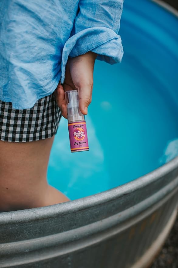 Good A- Hair Day Dry Shampoo Powder (Dark) – Non-Aerosol, Talc-Free, All-Natural, Vanilla Scent – Absorbs Oil, Refreshes Hair Between Washes, Handmade in USA, Travel Size