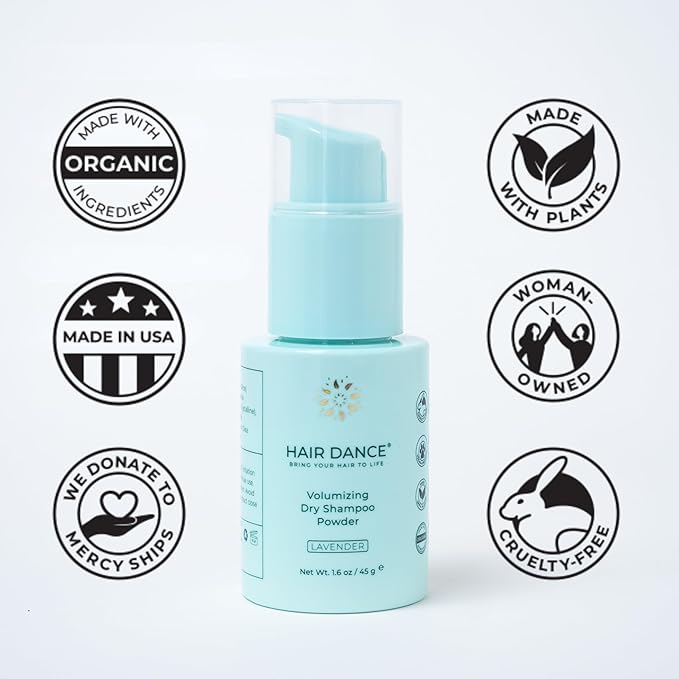 Dry Shampoo Powder | Non-Aerosol | Natural & Organic | Jumbo Size | Made in USA, No Benzene, Vegan, Cruelty Free, For All Hair Colors, Talc Free | Lavender Oil Scent | 1.6 Ounce-Sustainable Packaging