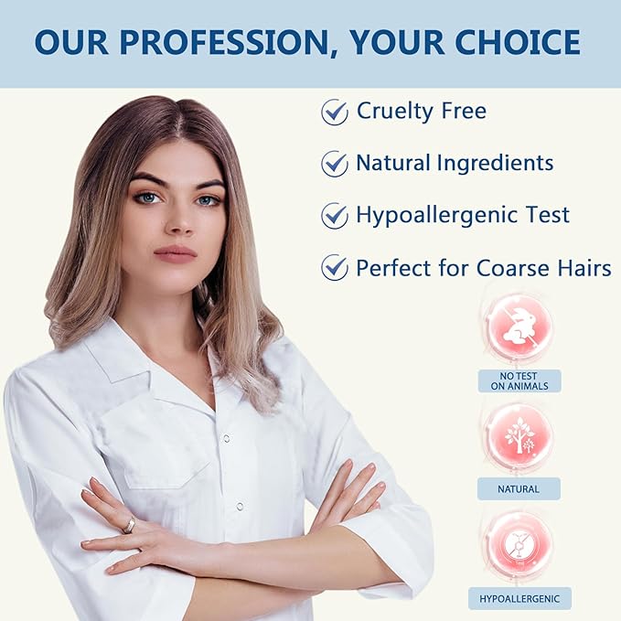 Hard Wax Beads, Yovanpur 10.5oz Waxing Beans for Hair Removal, Brazilian, Bikini, Face, Eyebrows, Underarms, Chest, Back, Legs, Wax Refill for Women & Men, Pack of 3