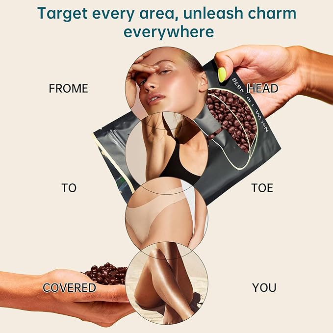 Lifestance Coffee Waxing Beads, 1LB Coarse Hair Removal Wax Beans for Face, Eyebrow, Brazilian Bikini, Sensitive Skin at Home for Women and Men