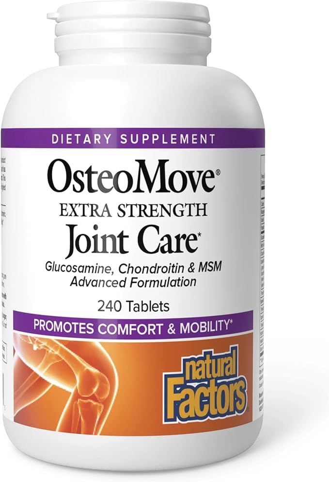 Natural Factors, OsteoMove Joint Care, Extra Strength Support for Joint and Bone Health, Non-GMO, 240 tablets (120 servings)