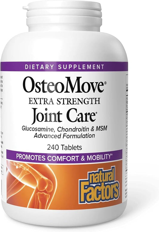 Natural Factors, OsteoMove Joint Care, Extra Strength Support for Joint and Bone Health, Non-GMO, 240 tablets (120 servings)