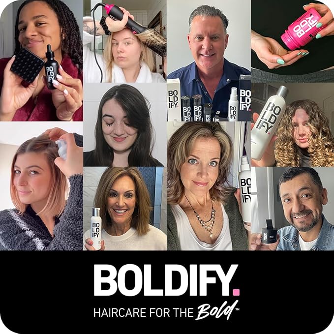 BOLDIFY Hair Growth Serum - 2 oz, 30 Natural Boosters + 4 Clinically Proven Peptides, Lightweight Non-Greasy Scalp Treatment for Thicker, Fuller Hair for Women & Men