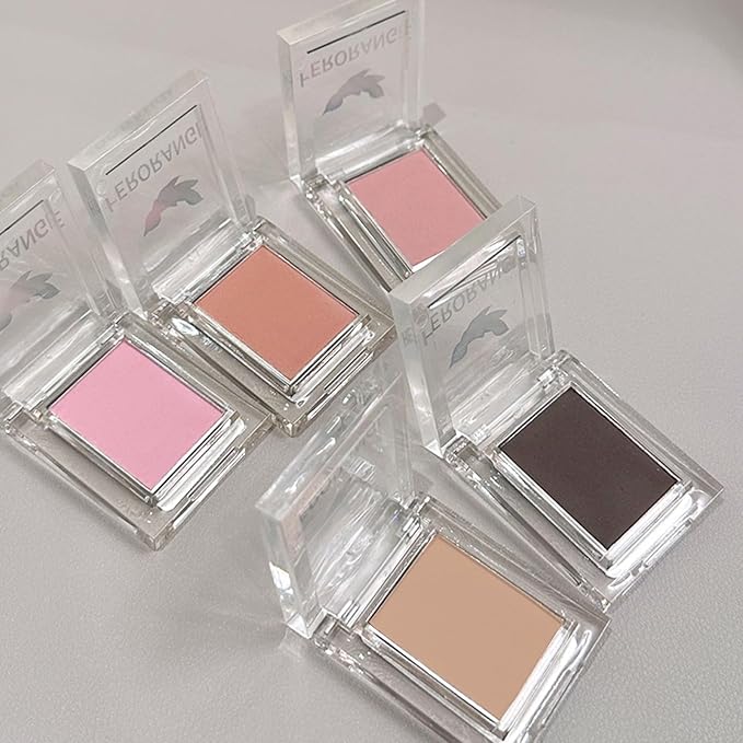 Erinde Single Matte Eyeshadow Palette, Velvet Eye Shadow Compact Powder Natural Makeup, Long-Lasting Eye Makeup, Ultra-Blendable, Pigmented Color, Vegan Formula, H16 Black Coffee