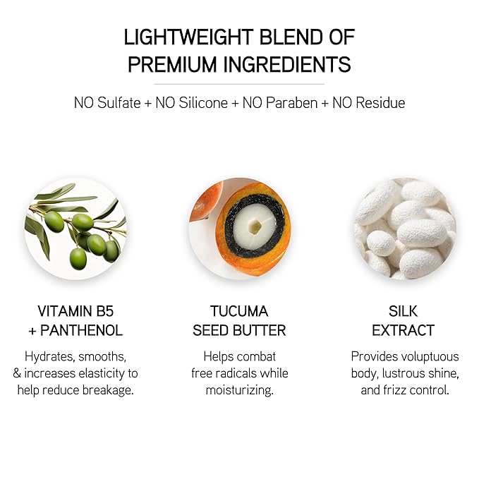 ILES FORMULA Weightless Styling Cream & Finishing Serum with Heat Protection, Non-Greasy Hair Repair Treatment for Damaged Hair, Anti-Frizz Blow Dry Product with Silk Extract & Macroloba Seed (200mL)