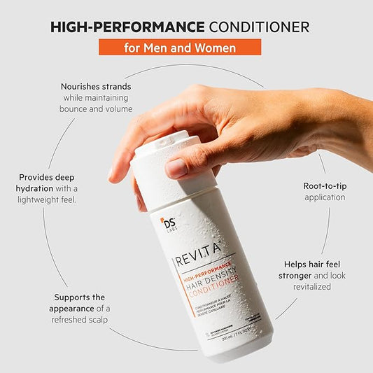 DS Labs Revita Conditioner, 100 mL – Scalp Refreshing Hydration for Fuller Looking, Weightless Hydration, Caffeine, Turmeric, Sulfate & Silicone Free, Color Safe, For Men & Women