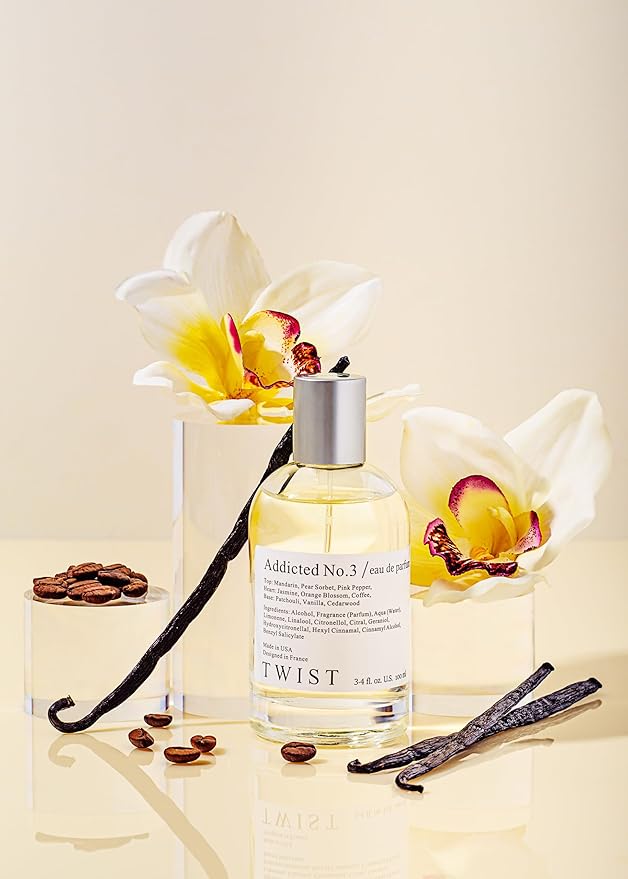 Twist - Addicted No. 3 - Eau De Parfum Inspired by Y. B.lack O.pium Long-Lasting Perfume For Women, Amber & Vanilla, Vegan, Clean Ingredients, Fragrance - Spray 100 ml | 3.4 fl. oz.