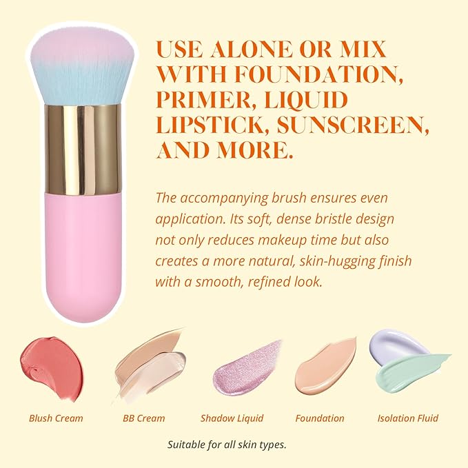 Liyalan Shimmer Body Oil Silver Color 1.0 fl.oz Face Glow Pearl Highlighter Illuminator Long-Lasting Shine Glitter Liquid Tanning with Makeup Brush