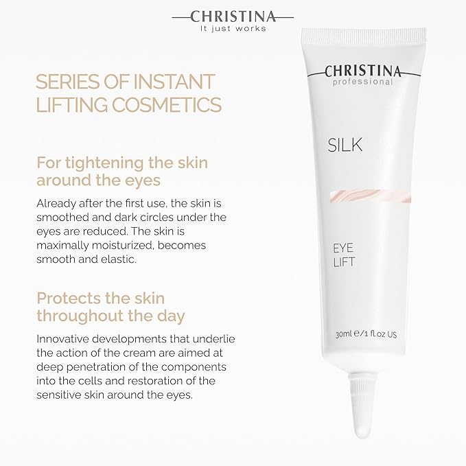 -CHRISTINA- Silk Eyelift Cream | Under Eye Cream Revitalizes, Smoothes, and Combats Aging with Enhanced Microcirculation | For Normal And Dry Skin 30ml