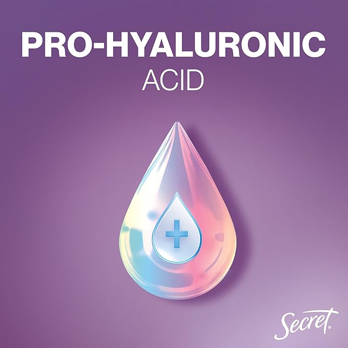 Secret Fresh Antiperspirant Deodorant for Women, 72hr Breathable Odor Protection with Pro-Hyaluronic Acid, Holiday Invisible Solid, Visions of Sugarplums with Spiced Fruit & Warm Amber Scent, 2.6 oz