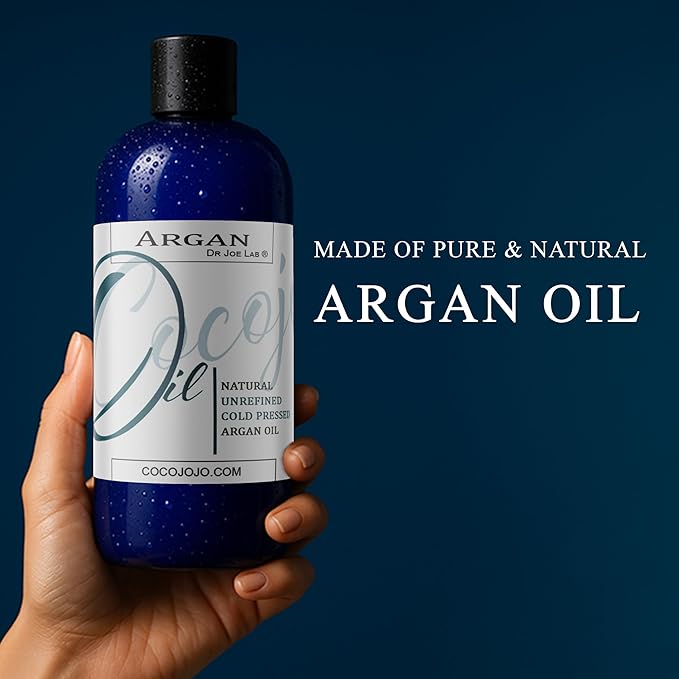 Argan Oil -Cold Pressed 16 oz Pure Natural Extra Virgin Unrefined Argan Moroccan Marrakesh Oil Moisturizer Hair Face Lips Body Scalp Skin Hair