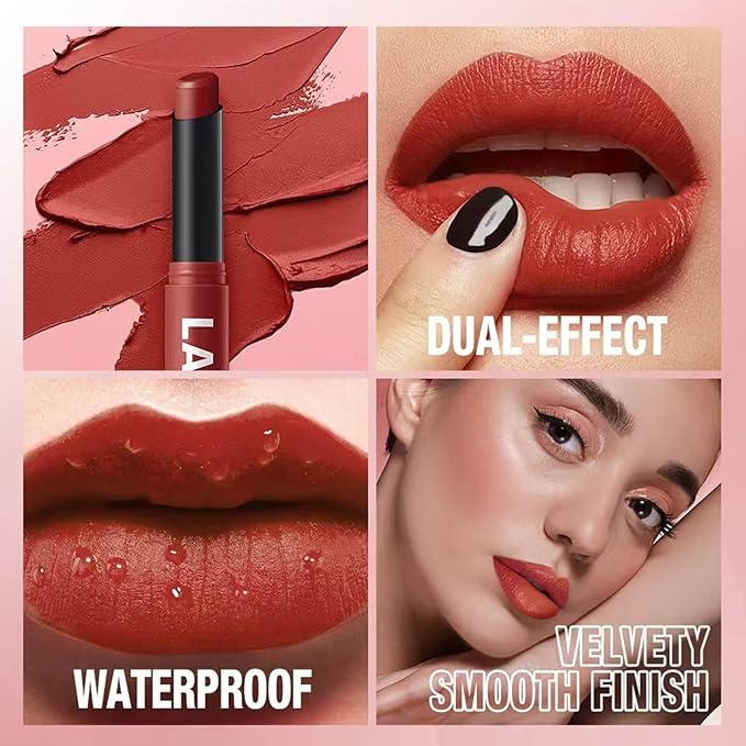 Matte Lipstick For Women Highly Pigmented Moisturizing Waterproof Long Lasting Lipsticks Quick Makeup Lightweight Portable 05