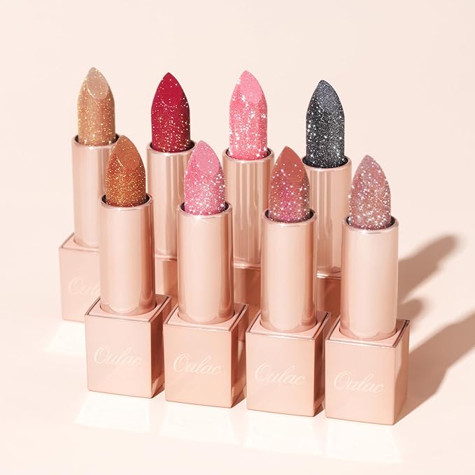 Oulac Infinity Moisture Shine Lipstick - High Shine Shimmery Finish, Super Creamy Texture, Medium to High Coverage - Gluten Free, PG12 Pure Zen