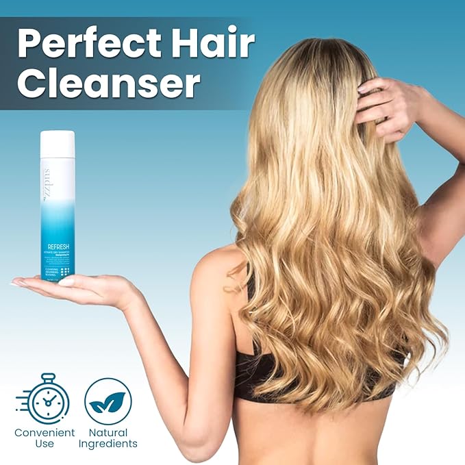 SUDZZFX Refresh Ultimate Dry Shampoo for Women - Waterless Shampoo - for Most Hair Types - Absorbs Excess Oil - Adds Light Volume & Texture - Color Protection