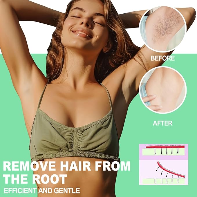 Hard Wax Beads Bulk, 3lb Unscented Stripless Spa Wax Beans for Brazilian Waxing, Bikini, Body, Back, Chest, Leg, Armpit, Face, Wax Beads for Sensitive Skin Coarse Hair Removal from Root