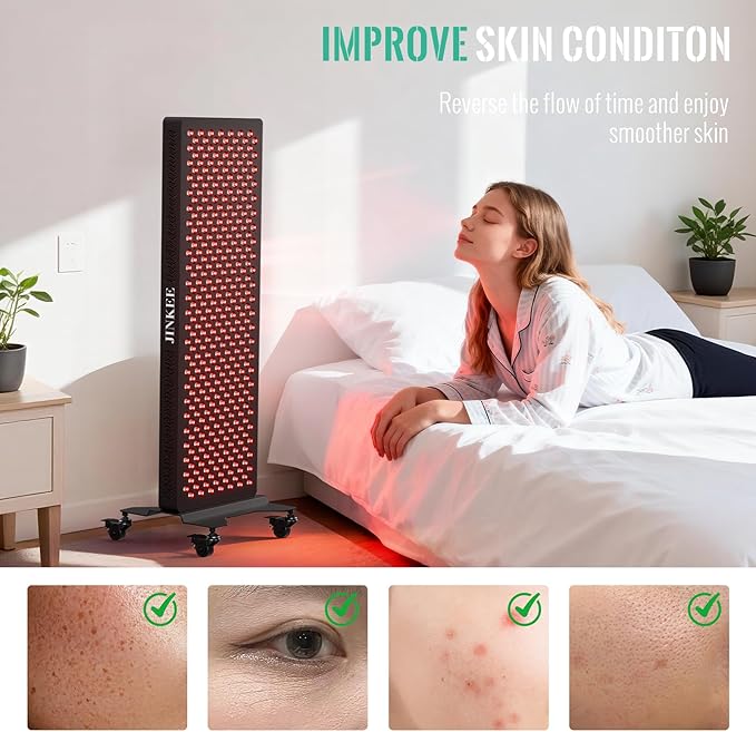 Red Light Therapy Panel, Full Body 500W High Power Device with 4 Wavelengths for Pain Relief & Muscle Recovery, Professional Grade 350 LEDs for Skin Care & Energy, Modular Design