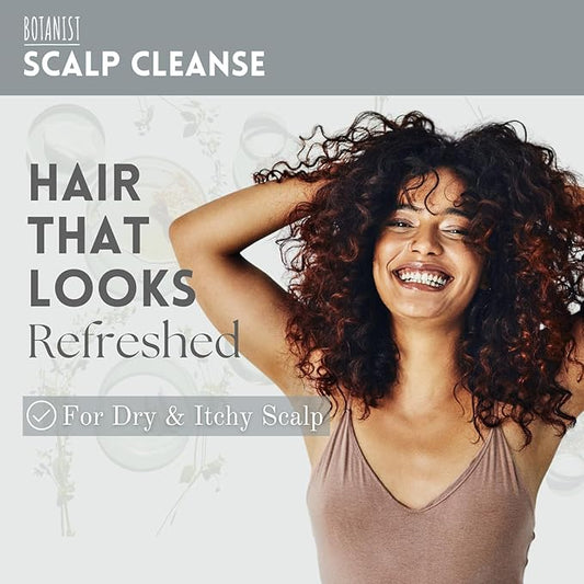 Dry Scalp Shampoo & Itchy Scalp Shampoo for Women & Men with Protein, Collagen, Vitamin E & Ceramide from Japan, Paraben & Sulfate Free SHAMPOO, LIME& GREEN LEAF, SCALP CLEANSE 15.5 Fl Oz