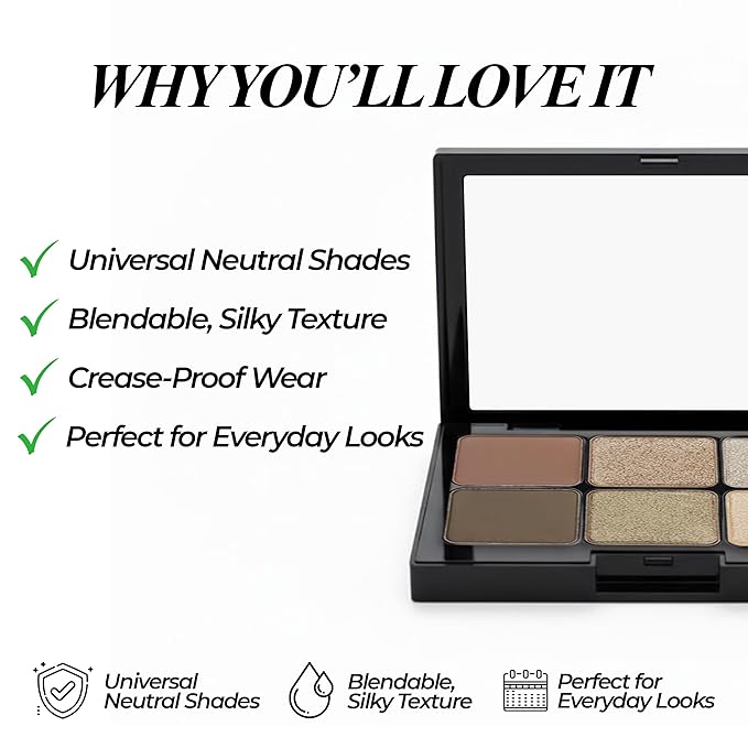 Starlight Eyeshadow Palette (Golden Hour) – 6 Highly Pigmented, Crease-Proof Matte & Shimmer Shades