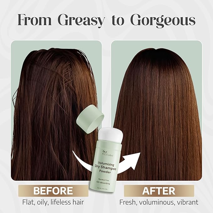 Volumizing Dry Shampoo Powder - Refreshes Hair, Absorbs Oil, Boosts Volume, Leaves No Residue, Features Innovative, Non Aerosol Dry Shampoo for Active and Travel Size Shampoo Lifestyles