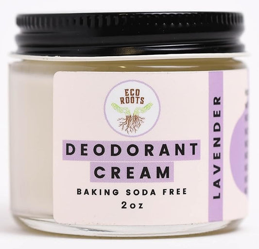 ECO ROOTS Natural Deodorant for Women & Men | Organic Deodorant Cream Non Aluminum | Baking Soda Free Healthy Deoderant for Body & Private Parts | All Vegan Pit Paste Zero Sweat |Lavender Scent