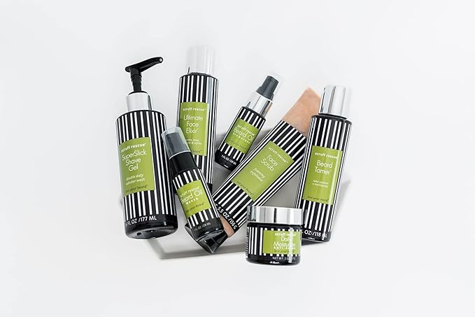 MGA Vegan Shave Gel for Men - Scruff Rescue Super Slick Shaving Gel for Men Sensitive Skin | Face Friendly pH Prevent Razor Bumps & Provides a Close, Smooth Shave with Less Skin Irritation - 6 fL OZ