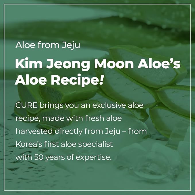 CURE Aloe Vera Foam Cleanser – Hydrating Gentle Korean Face Wash with Aloe & Centella for Sensitive Skin, Pore Care & Deep Cleansing, 3.38 fl oz