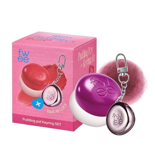 Blurry Pudding Pot + Keychain SET | Airbrushed Blush & Lip, Buildable Pigment, Long-lasting, Lightweight, Easy to Blend, Natural Soft Matte Finish Makeup – Boss (Deep Plum) | 0.17 oz