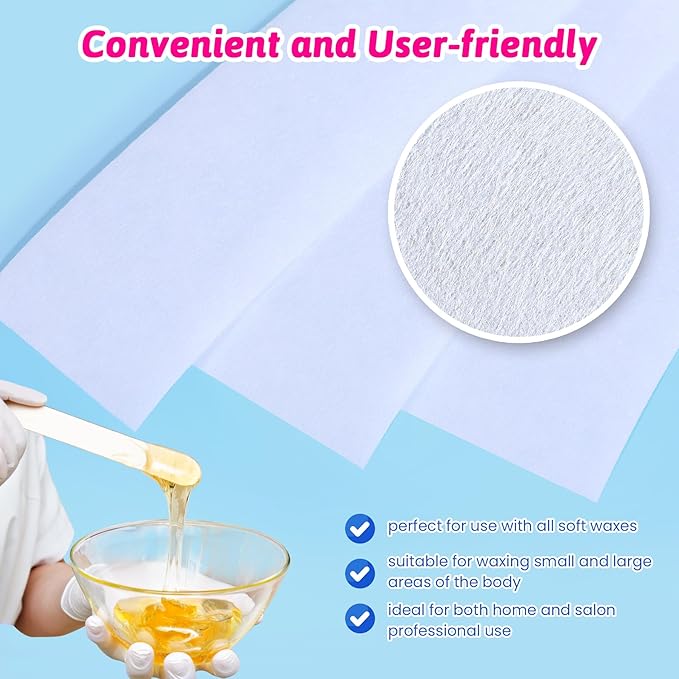 Non-woven Wax Strip Roll for Body and Facial Hair Removal, 2.75" x 100 Yards Pack Epilating Roll