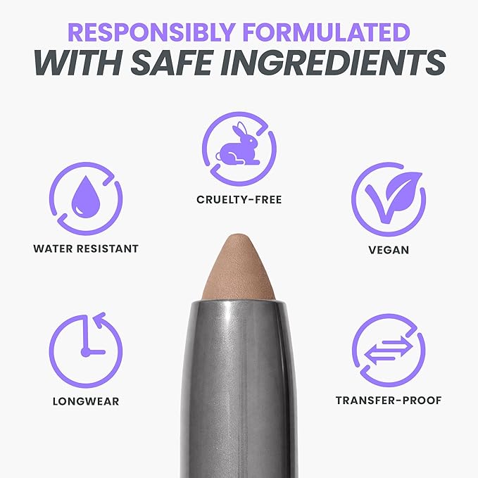 Wonderskin IYKYK Eyeshadow Stick - Longwear Eye Shadow Sticks, Budge-Proof and Waterproof Matte Eyeshadow Stick with Built-in Sharpener (Mink)