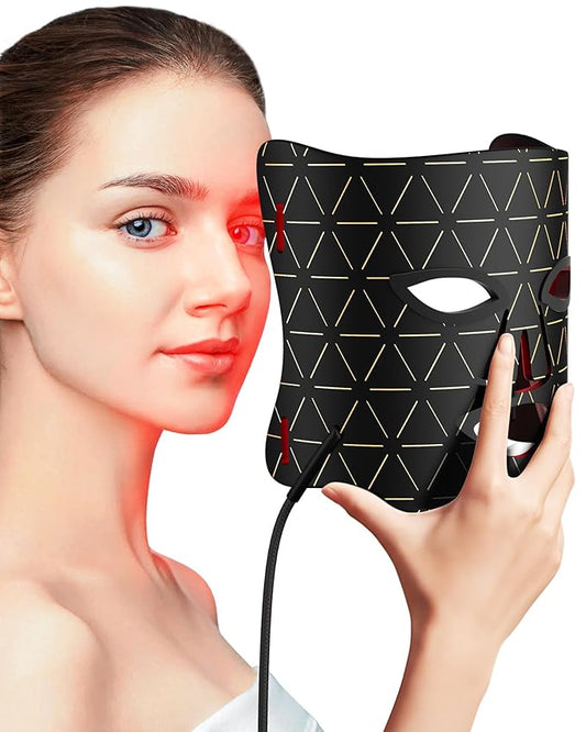 FOLOKE LED Light Therapy Mask Skin Care Mask, LED Red Light Therapy 630nm & 850nm Wavelength for Home Use, Body Beauty Machine for Care at Home