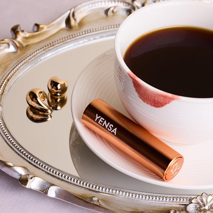 YENSA Vibrant Silk Hydrating Lip Stick - Long Lasting Lipstick with Hyaluronic Acid, Vitamin E & Super Oils - High Pigment Color & Semi Glossy Finish - Moisturizing Formula - Infinity (0.12 oz)