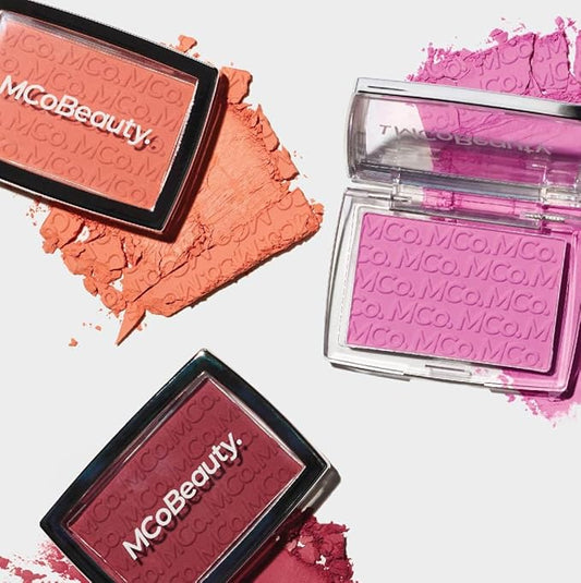 MCoBeauty - Glow Up pH Powder Blush - Silky Finish With Soft Matte Texture Blusher Powder - Blush Red Shade - Face Make-up With Blendable Formula For Everyday Use