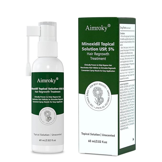 Minoxidil Hair Growth Spray for Men & Women, 5% Minoxidil Topical Solution Hair and Beard Growth Serum, Advanced Hair Regrowth Oil Treatment for Hair Loss, Thinning, Hair Regrowth & Thicker 2.02 fl.oz